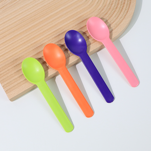 Cuchara Desechable Biodegradable con Logotipo Personalizado, Estilo Moderno, Compostable para Sopa, Helado, Cuchara Colorida - Product Image 1