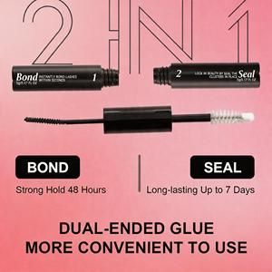 Kit d'extension de cils DIY 4-en-1 : Colle liquide 5ml <span class=keywords><strong>sans</strong></span> latex ni <span class=keywords><strong>alcool</strong></span>, étanche, pour cils individuels et en grappes, avec pince à épiler - Product Image 5