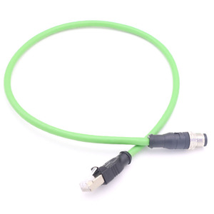 CAT5e M12 формованный кабель D-код 4Pin к RJ45 Cordset IP67 TPE 2*2 * 26AWG двухсторонний кабель в сборе для сети - Product Image 5