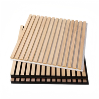 Panneaux muraux acoustiques en bois modernes personnalisés, panneaux Aku, panneaux à lattes absorbants le son pour les murs intérieurs d'appartements et d'hôpitaux