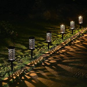 Venta caliente impermeable al aire libre paisaje LED Solar césped luz camino jardín lámpara decoración ahueca hacia fuera estilo moderno - Product Image 2