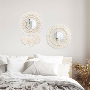 Decoración Bohemia para colgar en la pared, país para dormitorio, escritorio de madera más Popular, cestas de estilo nórdico para mujer, Marco, decoración del hogar, arte - Product Image 5