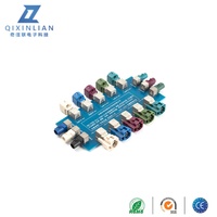 Conector coaxial hembra Fakra SMB a prueba de agua Código F Color marrón Tipo prensado Conectores RF Automotrices