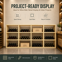 Système mural moderne et personnalisé pour bouteilles de vin en bois écologique – Idéal pour hôtels, villas, bars, caves, projets de vente au détail, vente en gros, usine, 100 % contrôle qualité, délai de livraison rapide