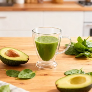 Mug en verre à double paroi isolé résistant à la chaleur de haute qualité, <span class=keywords><strong>tasse</strong></span> à café en verre, <span class=keywords><strong>tasse</strong></span> à bière <span class=keywords><strong>avec</strong></span> poignée, <span class=keywords><strong>tasse</strong></span> en verre à double paroi - Product Image 2