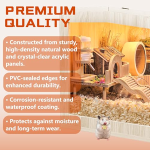 Sang trọng 24 inch rắn được xây dựng có thể mở ra Top <span class=keywords><strong>hamster</strong></span> lồng chewproof gỗ guinea lợn và chuột rat môi trường sống với tấm Acrylic - Product Image 4