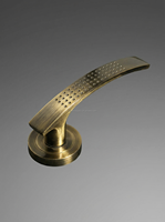 Runwin OEM Usine Professionnelle 2026 Poignée de Porte Courbe Moderne en Laiton et Aluminium de 45mm d'Épaisseur pour Intérieur, Chambre et Salle de Bain, Facile à Installer