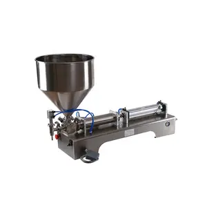 Manual table type horizontal piston cream chilli paste bottle bag filling machinery 100-1000ml