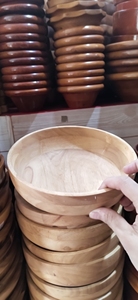 Bol en bois vintage bio et écologique BEST SELLING BLUE LOTUS |   Vaisselle de cuisine artisanale de qualité alimentaire naturelle, non toxique - Product Image 4