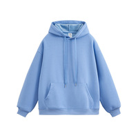 Sweat à capuche unisexe en molleton épais 400 g/m² de haute qualité, couleur unie, chaud et confortable pour l'hiver