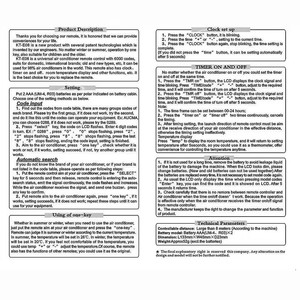 Control Remoto Universal para Aire Acondicionado KT-e08 6000 en 1 para Fujitsu Panasonic - Product Image 3