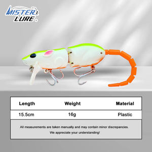 Umpan Tiruan Tikus MISTER LURE 16g Topwater Multi-section, Umpan Crankbait Tikus, Umpan Minnow, Umpan Wobbler untuk Memancing - Product Image 3