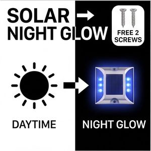 Lampada Solare LED a Doppio Lato in Lega di Alluminio Ricaricabile Resistente alle Intemperie per Uso Esterno con Lente Riflettente Notturna - Product Image 1