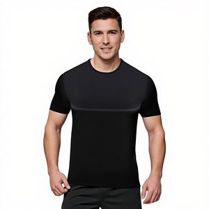 Camiseta deportiva transpirable de secado rápido para hombre, de manga corta, holgada, de forro polar, para entrenamiento de fitness, diseño 3D, ideal para verano y actividades al aire libre. - Product Image 1