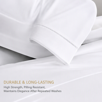 Ensemble de draps de lit en satin 100% coton de haute qualité 500TC 100S*80S 147GSM, linge de lit de luxe pour hôtel