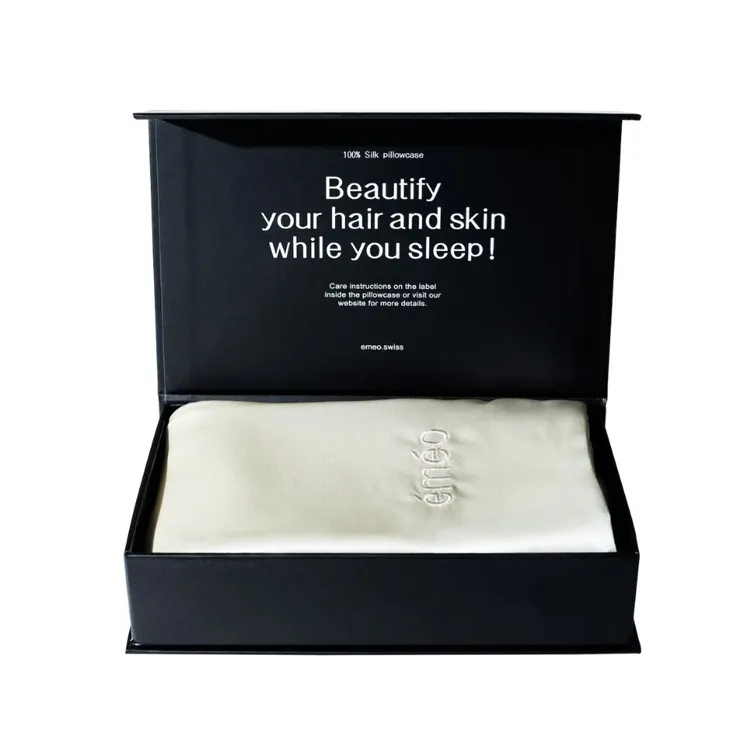 Fronha de travesseiro do tamanho personalizado caixa de presente de seda embalagem de luxo para fronha