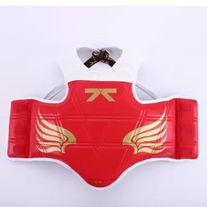 Soporte de Espalda Ajustable Firmway Rojo y Azul, Protección Profesional Reforzada, Duradero, de PU/EVA/Esponja, para Competencia de Taekwondo, Uso Adulto - Product Image 3