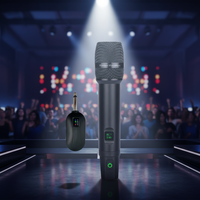 Microphone sans fil Aidi 2.4G à condensateur cardioïde en métal pour performance karaoké en extérieur, scène, chant et mariage
