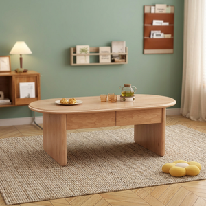 Modern Wood <b>Coffee</b> <b>Table</b> <b>Scandinavian</b> Design Storage Living Room Furniture Solid Wood Base - Product Image 4
