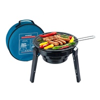 Barbecue au charbon de bois de style coréen, pliable, de qualité supérieure, avec revêtement en poudre de fer, hauteur réglable, portable, pour le camping en plein air