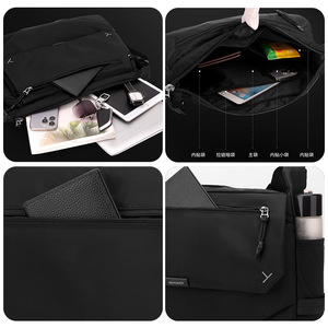 Bolsa de Mensajero de Nailon de Moda para Hombre, Gran Capacidad, Ligera, Impermeable, para Uso Diario y Negocios, Tipo Bandolera - Product Image 5