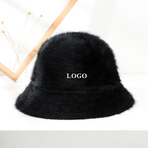 <span class=keywords><strong>2025</strong></span> Mùa Đông Màu Rắn Xô Mũ Ấm Thêu Angora Cá Tính In Rộng Brim Thỏ Tóc Ngư Dân Mũ Cho Người Lớn - Product Image 5