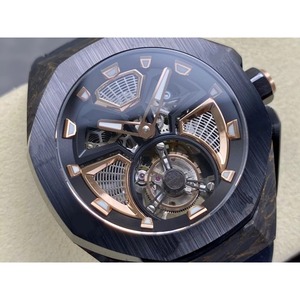 Reloj esqueleto de concepto cerámico de carbono con movimiento tourbillon mecánico a prueba de agua de súper calidad, 42 mm, fábrica RM - Product Image 1