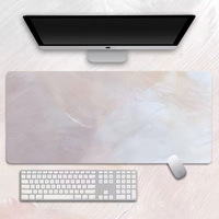Tapis de Souris Blanc Vierge Personnalisable par Sublimation, Tapis de Bureau Minimaliste en Feutre pour Impression DIY, Base en Caoutchouc, Vente en Gros