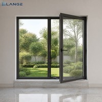 Ventanas Minimalistas de Aluminio con Doble Acristalamiento, Abatibles y Oscilobatientes, que se Abren hacia el Interior, para Casa o Villa