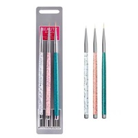 Ensemble de 3 stylos à peinture pour carrelage en céramique créatifs, stylos à dessin pour fleurs, stylos à liner, stylos à pinceaux pour manucure, outil pour fournisseur de produits pour les ongles