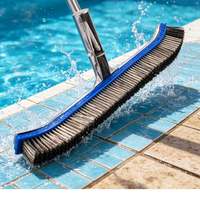 Brosse de nettoyage de piscine à tête sous vide en acier inoxydable 304 de 18 pouces de haute qualité, durable et efficace