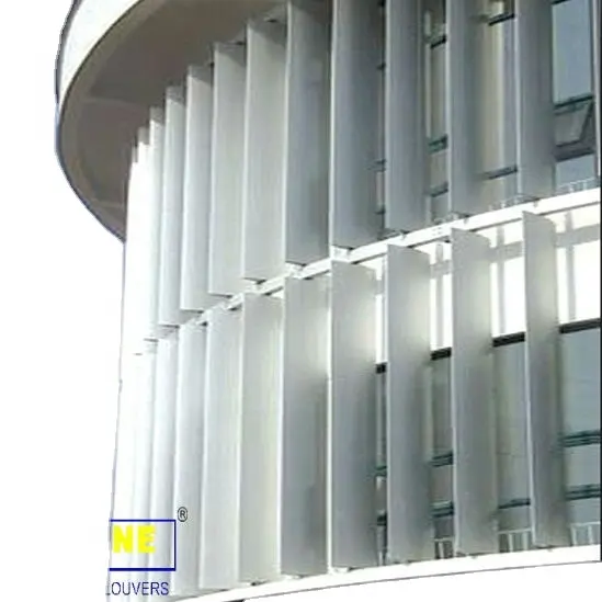 ファサード用楕円形のアルミニウム外装垂直シャッタールーバー