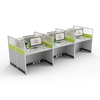 Cabines de centre d'appels, cloisons de bureau modernes, design de postes de travail