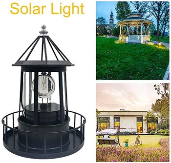 Faro Solare LED Joyzan Impermeabile Con Rotazione 360° – Decorazione Per Giardino, Laghetto, Prato E Esterni (Rosso, Blu, Bianco)