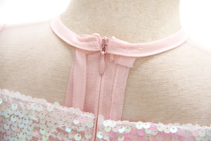 Belle fleur perlée de luxe bébé fille <span class=keywords><strong>robe</strong></span> Satin dentelle enfants en gros fête de bal mignon sans manches Floral fantaisie élégant nœud - Product Image 3