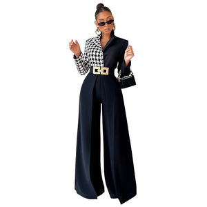 Pantalones anchos de corte holgado para mujer, estilo europeo y americano, de color sólido, a la moda, de pierna recta, informales. - Product Image 6