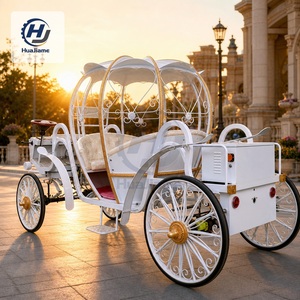 Huajia, Nueva Carruada Eléctrica de Lujo Color Rosa, Vehículo de Pasajeros Vintage para <span class=keywords><strong>Excursiones</strong></span> en Resorts - Product Image 6