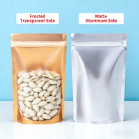 Emballage de sachets de café avec valve et fermeture éclair, sachet en aluminium et mylar pour grains de café, pistaches et fruits secs, sachet à fermeture éclair
