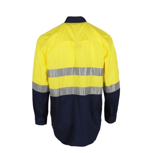 Áo Sơ Mi Nam phản quang Hi VIS Áo sơ mi bảo hộ lao động ngoài trời an toàn thông hơi khả năng hiển thị cao chống tia cực tím UPF 50 + dài tay mùa hè - Product Image 3
