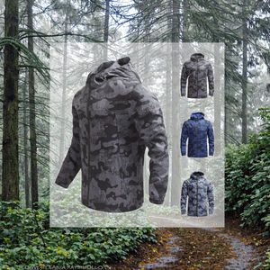 Chaqueta de Hombre Informal, Entallada, de Pana, con Capucha, para Exteriores, de Secado Rápido, Resistente al Viento e Impermeable - Product Image 3