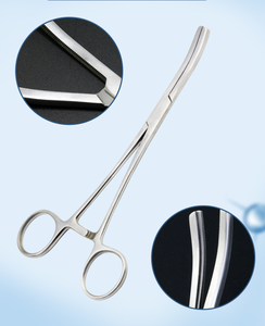 Pinça Hemostática de Sulco Largo para Cirurgia Veterinária de Cistos Uterinos e Ovarianos de Coelhos e Mamíferos com Tumores - Product Image 5
