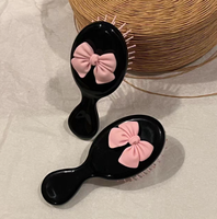 Peigne à coussin d'air mini en forme de nœud pour filles, portable, lissant, format voyage, pour l'exportation