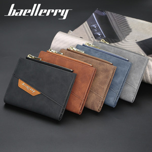 Baellerry <b>Men's</b> <b>Wallet</b> Slim PU Leather Zipper Coin Purse Multi Card Slot Everyday Use - Product Image 4