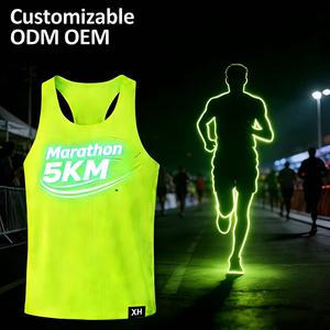 เสื้อกล้ามวิ่งมาราธอนแบบยูนิเซ็กซ์ ผ้าตาข่ายระบายอากาศ โพลีเอสเตอร์ 100% ป้องกันรังสียูวี สำหรับฤดูร้อน สกรีนโลโก้ตามสั่ง - Product Image 1