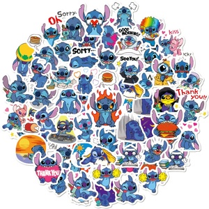 50 autocollants <span class=keywords><strong>Lilo</strong></span> & <span class=keywords><strong>Stitch</strong></span>, film de dessin animé, graffiti, jouet pour enfants, cadeau, décoration de table, papier DIY, autocollants personnalisés de dessin animé - Product Image 2