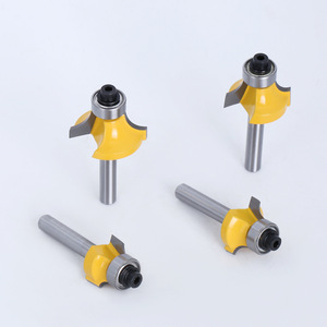 Woodworking Milling Cutters 1/4 And 6 Shank Rounded Corner Cutter Set High Accuracy Chamfering R Angle <b>Edge</b> Trimming <b>Tools</b> - Product Image 2