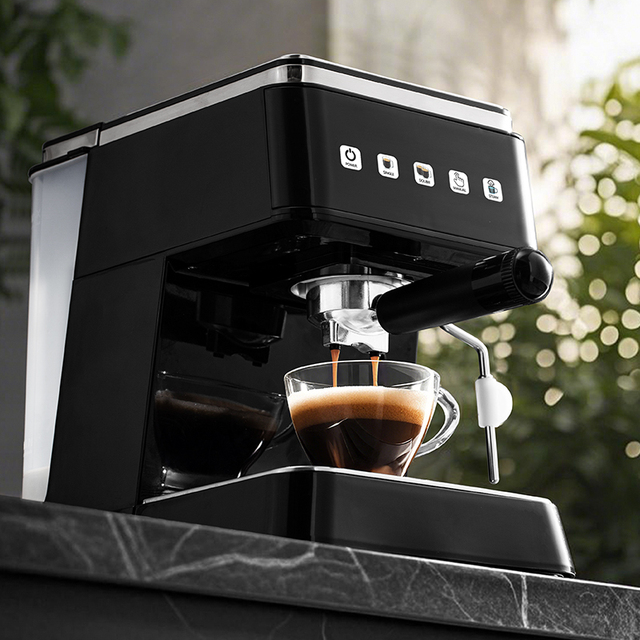 Modern 2-in-1 Electric Drip Coffee Maker & Milk Frother Combo with Self-Cleaning Feature for Household & Hotel Use US