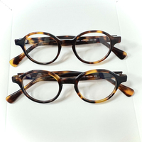 Montures de lunettes rondes en acétate unisexe, tendance, à monture complète, de haute qualité, protection oculaire optique, couleurs assorties