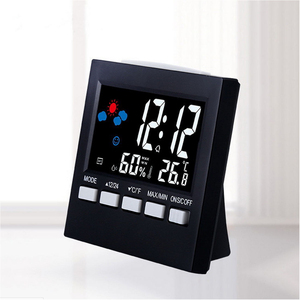 New <b>Digital</b> Thermometer Hygrometer Colorful LCD Thermometer Clock Alarm Snooze Function <b>Calendar</b> Weather Forecast Display - Product Image 3