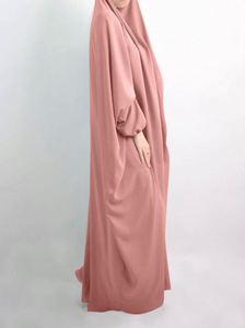 Cheap Floor-Length Woven Woolen Abaya Women Long Sleeves Muslim <b>Islamic</b> Clothing Hijab Casual - Product Image 6